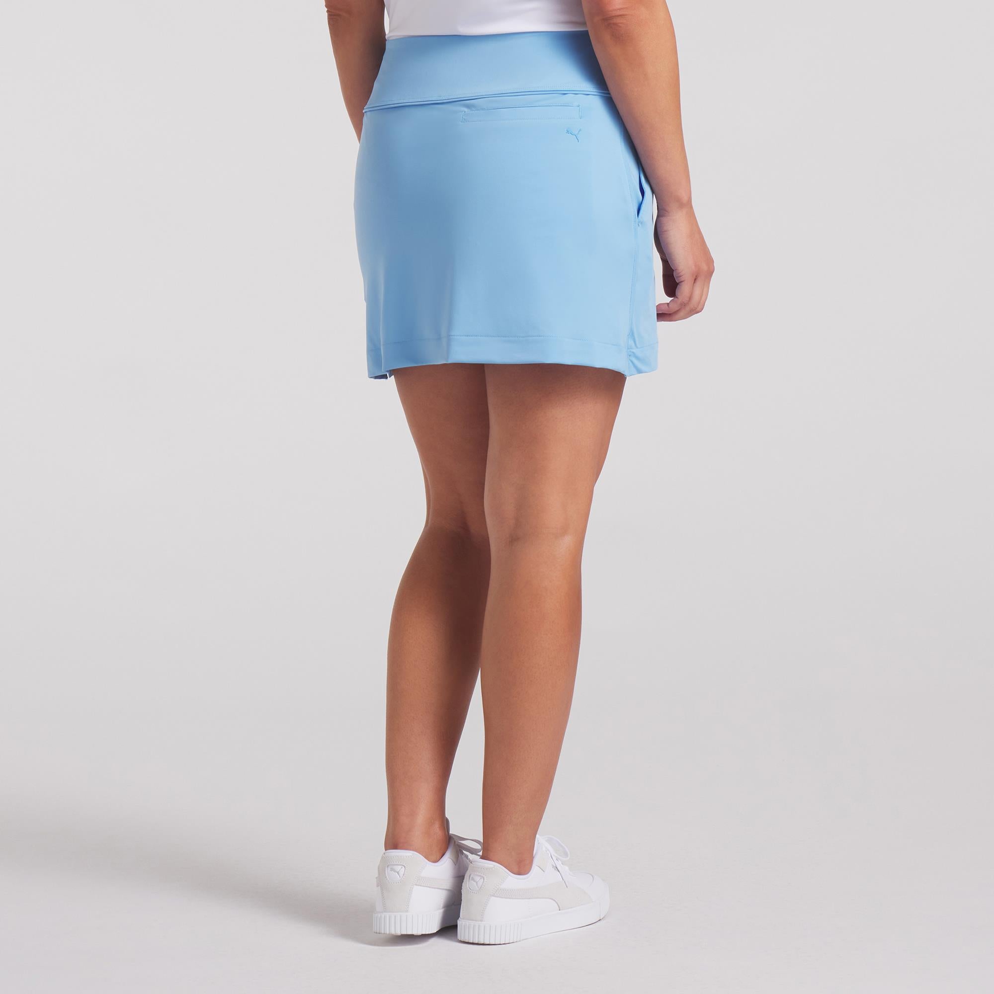 Puma Blake Piped Knit Ladies Golf Skort Light Blue